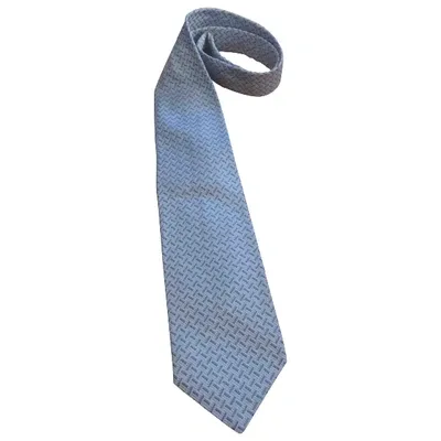 Pre-owned Hugo Boss Silk Tie In Blue