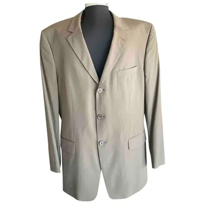 Pre-owned Hugo Boss Wool Suit In Brown