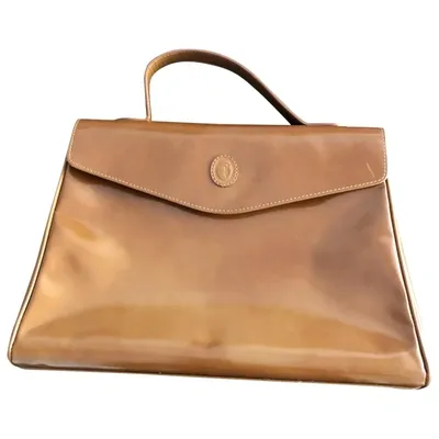 Pre-owned Trussardi Leather Tote In Camel