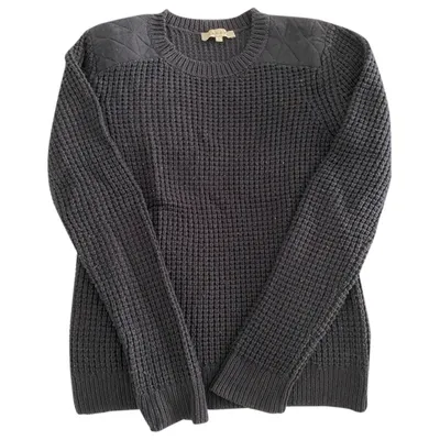 Pre-owned Sandro Wool Jumper In Navy