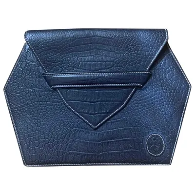 Pre-owned Trussardi Leather Handbag In Blue