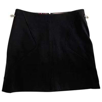 Pre-owned Emilio Pucci Wool Mini Skirt In Black