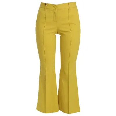 Pre-owned Dolce & Gabbana Trousers In Yellow