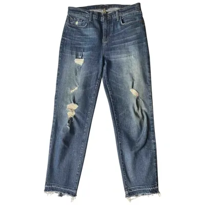 Pre-owned J Brand Straight Jeans In Blue