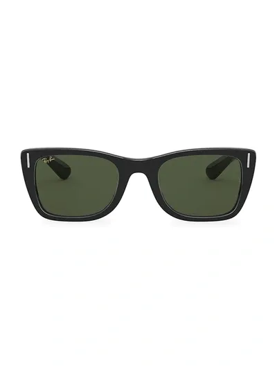 Ray Ban Rb2248 52mm Caribbean Rectangular Sunglasses In Black