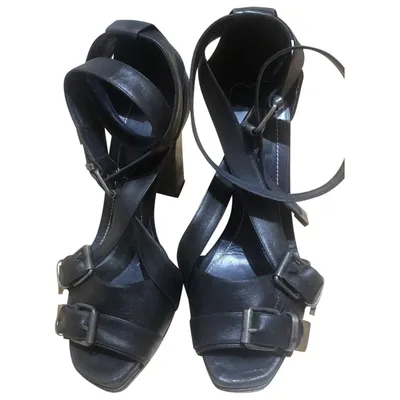 Pre-owned Sonia Rykiel Leather Sandals In Black