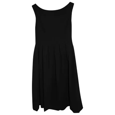 Pre-owned Tara Jarmon Wool Mid-length Dress In Black