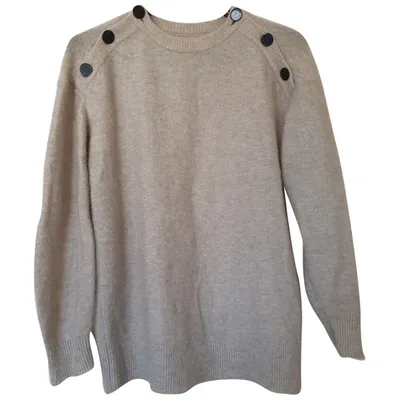 Pre-owned By Malene Birger Wool Jumper In Beige