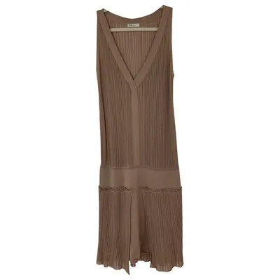 Pre-owned Pringle Of Scotland Mid-length Dress In Beige