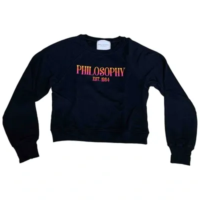 Pre-owned Philosophy Di Lorenzo Serafini Black Cotton Knitwear