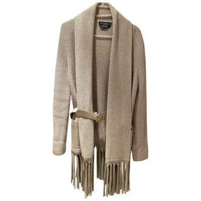 Pre-owned Ferragamo Cashmere Cardi Coat In Beige