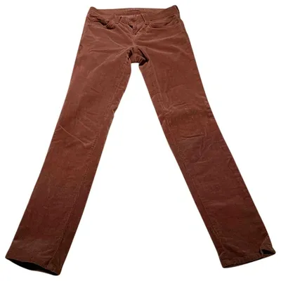 Pre-owned J Brand Slim Jeans In Brown