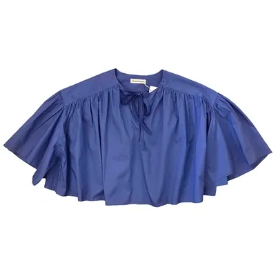 Pre-owned Vika Gazinskaya Blue Cotton Top