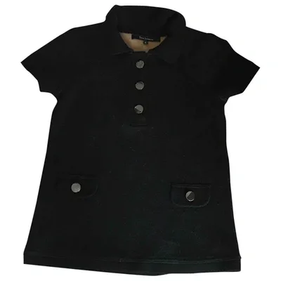 Pre-owned Tara Jarmon Wool Polo In Black