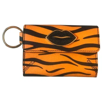 Pre-owned Charlotte Olympia Leather Wallet In Orange