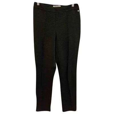 Pre-owned Max Mara Straight Pants In Black