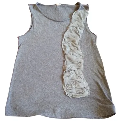 Pre-owned Jcrew Grey Cotton Top