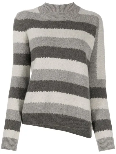 Loro Piana Striped Jumper In Grey