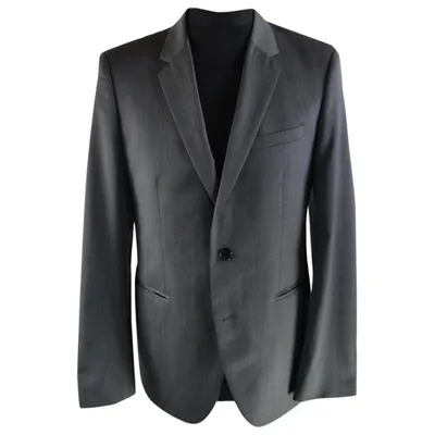 Pre-owned Hugo Boss Wool Jacket In Grey