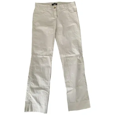 Pre-owned Dolce & Gabbana Straight Pants In White