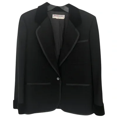 Pre-owned Saint Laurent Wool Suit Jacket In Black