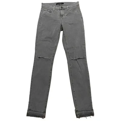 Pre-owned J Brand Grey Cotton - Elasthane Jeans