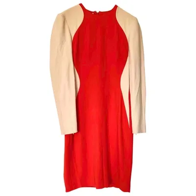 Pre-owned Stella Mccartney Mid-length Dress In Orange