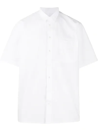 Raf Simons Short Sleeved Shirt With Back Print In White