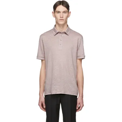 Ermenegildo Zegna Short-sleeve Polo Shirt In Pink