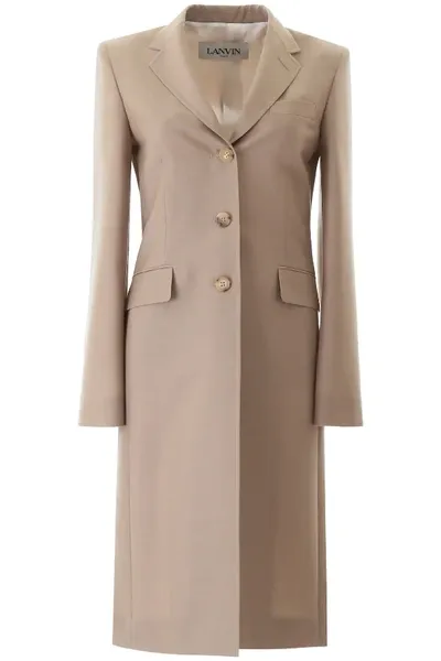 Lanvin Tailored Coat In Beige