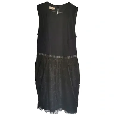 Pre-owned By Malene Birger Silk Mini Dress In Black