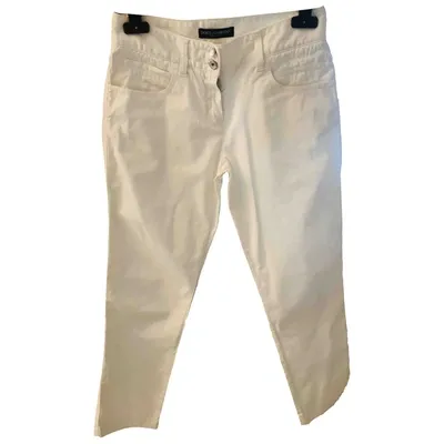 Pre-owned Dolce & Gabbana Straight Pants In White