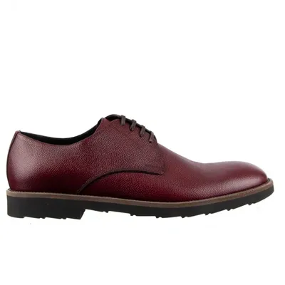 Pre-owned Dolce & Gabbana Leather Lace Ups In Burgundy