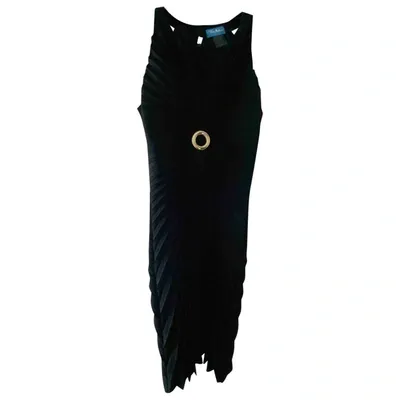 Pre-owned Mugler Mid-length Dress In Black