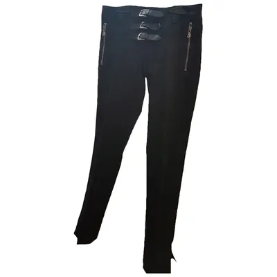 Pre-owned Dolce & Gabbana Straight Pants In Black