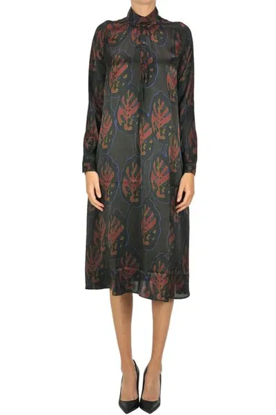 Humanoid Printed Silk Dress In Multi