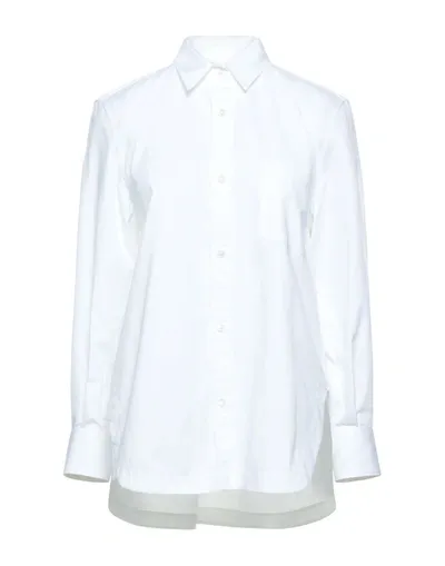 Caliban Cotton-blend Stretch Shirt In White