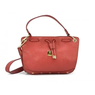 Pre-owned Mcm Leather Handbag In Red