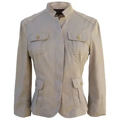 Pre-owned Bcbg Max Azria Jacket In Beige