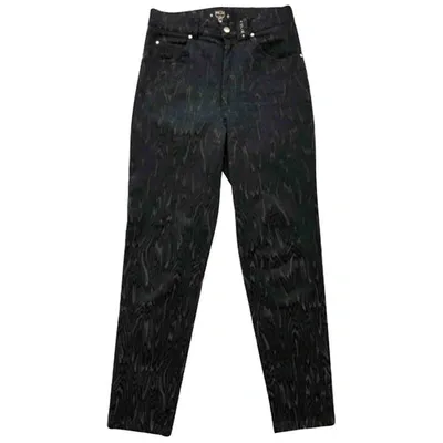 Pre-owned Mcm Straight Pants In Black