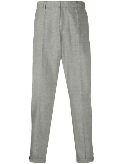 Hugo Turn Up Cuff Trousers In Grey