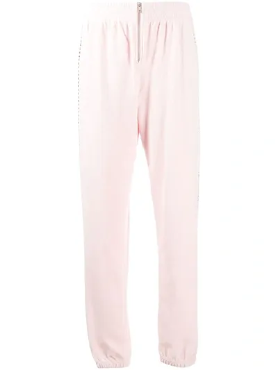 Juicy Couture Swarovski Embellished Velour Jogger Pant In Pink