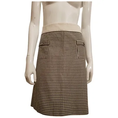 Pre-owned Max Mara Mid-length Skirt In White