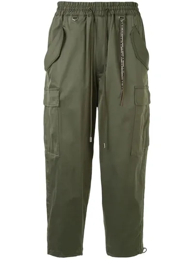 Mastermind Japan Skull Print Cargo Pants In Green