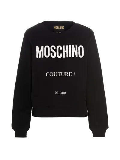 Moschino Couture Logo-print Sweatshirt In Black