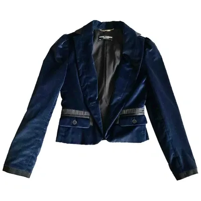 Pre-owned Dolce & Gabbana Navy Cotton Jacket