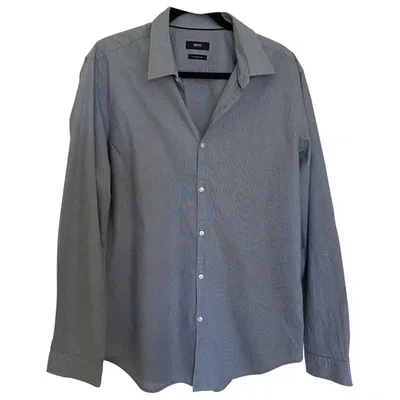 Pre-owned Hugo Boss Shirt In Blue