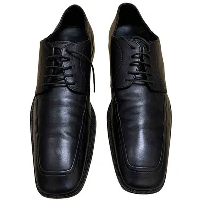 Pre-owned Hugo Boss Leather Lace Ups In Black