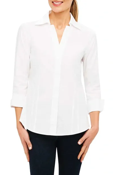 Foxcroft Taylor Non-iron Button-down Top In White