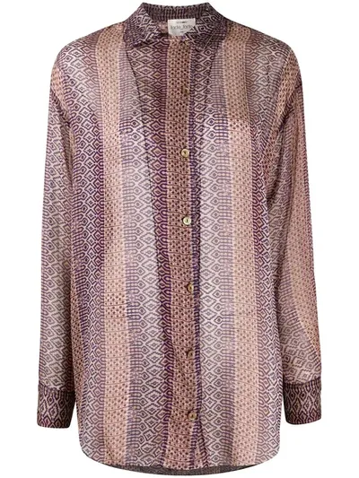 Forte Forte Geometric-print Shirt In Neutrals